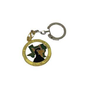 Dallas Miniature Pinscher Club Dog Breed Keychain Club Logo Texas Gold Tone